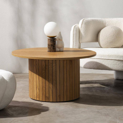 Tavolino Caffè UNANIME Ø80 cm, rovere