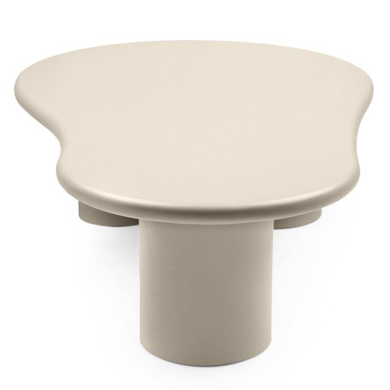 Tavolino NADINI, beige scuro, opaco, forme arrotondate