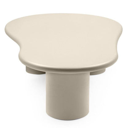 Tavolino NADINI, beige scuro, opaco, forme arrotondate