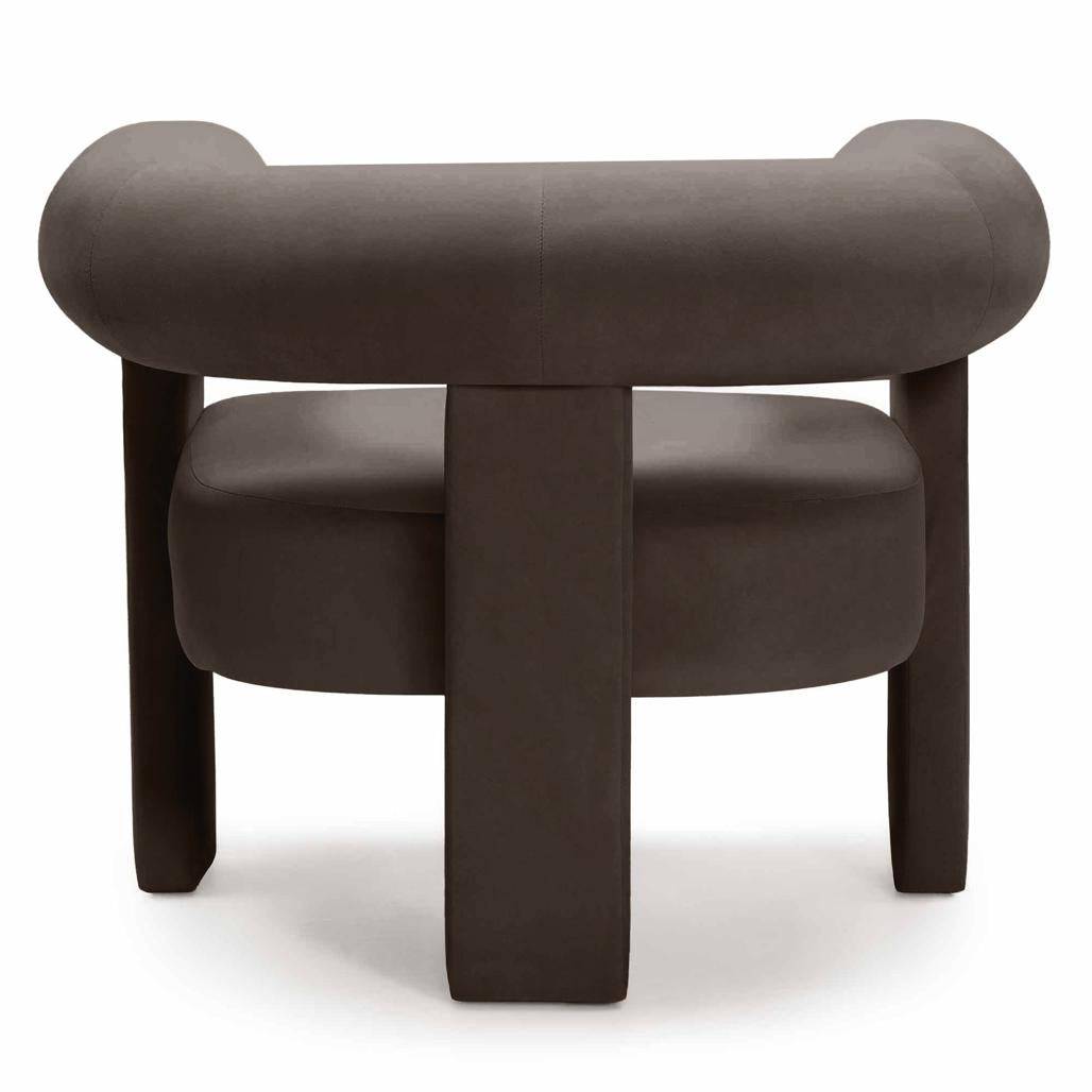 Poltrona ATYPIQUE, marrone, velluto