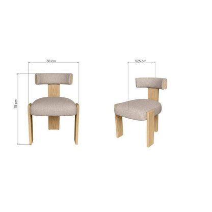 Sedia INDO in legno, Beige/Frassino