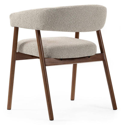 Sedia Imbottita MUE, Marrone Chiaro/Legno di Quercia