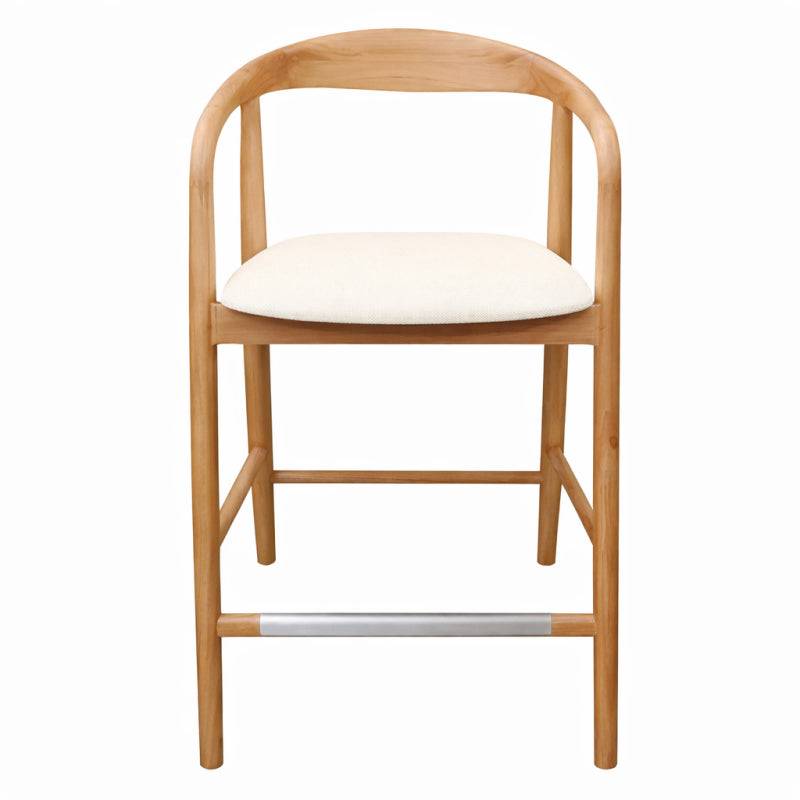 Sgabello UDVIKA 2.0, legno naturale/panna