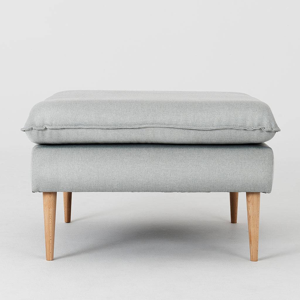 Pouf POSH WOOD - Platino, Legno Naturale