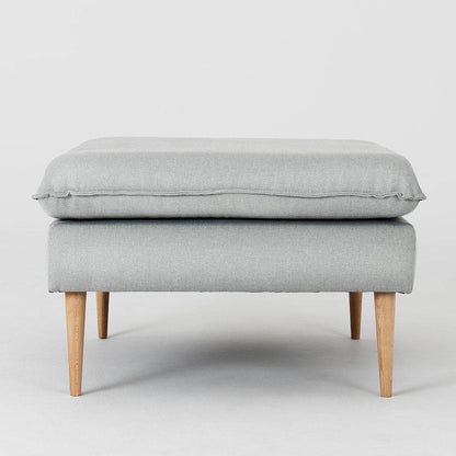 Pouf POSH WOOD - Platino, Legno Naturale