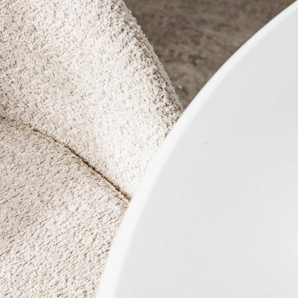 Stuhl DEAN, beige Bouclé