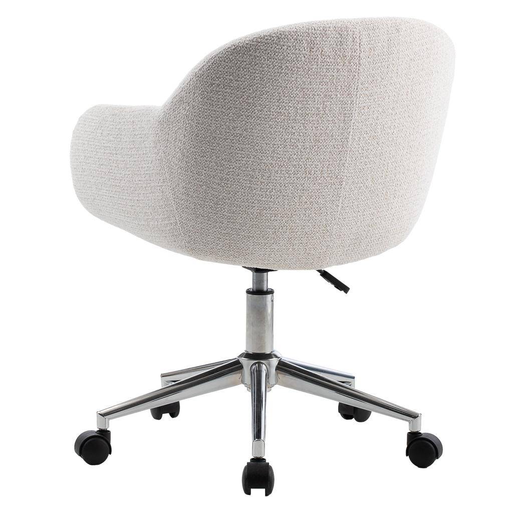 Sedia girevole OTELLO, crema, gambe cromate