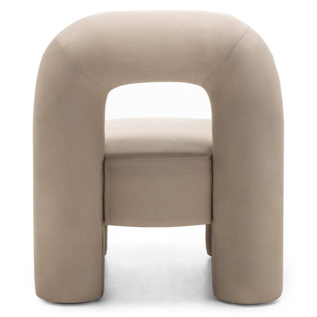 Loungesessel LUCCA hellbeige Samt