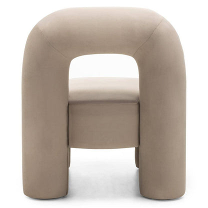 Loungesessel LUCCA hellbeige Samt