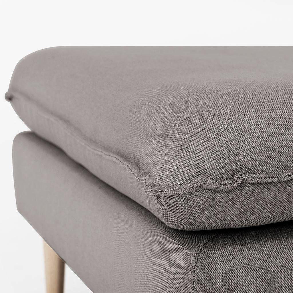 Pouf POSH WOOD – Stahl, Naturholz