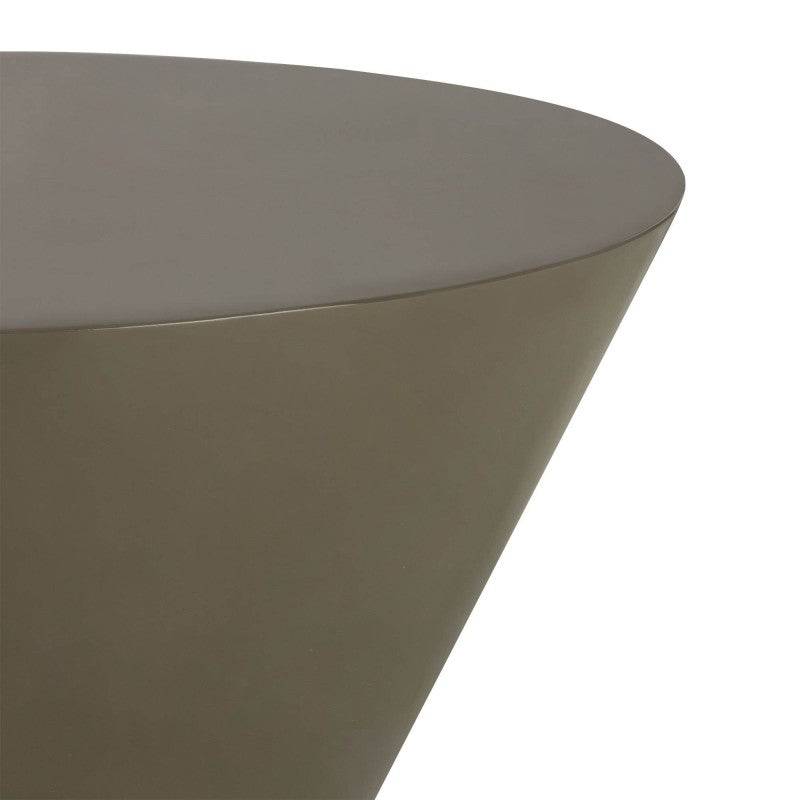 Beistelltisch ELISSA Ø80 cm, graugrün, glänzend