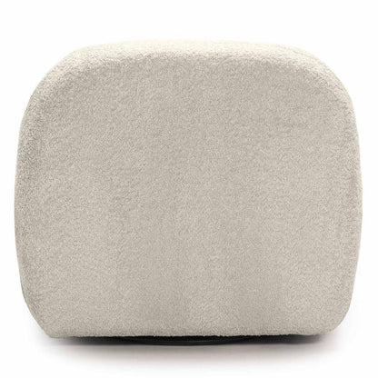 Poltrona lounge BOCHIC con base girevole, crema