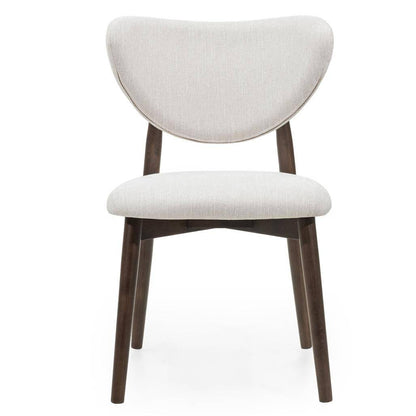 Esszimmerstuhl JULIETTE, beige/Nussbaum