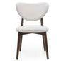 Dining chair JULIETTE, beige/walnut