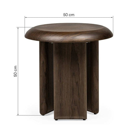 Beistelltisch EOK 50 cm, dunkel Nussbaum