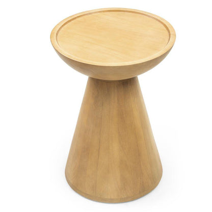 Tavolino Laterale TURI Legno Mango Rotondo 40 cm