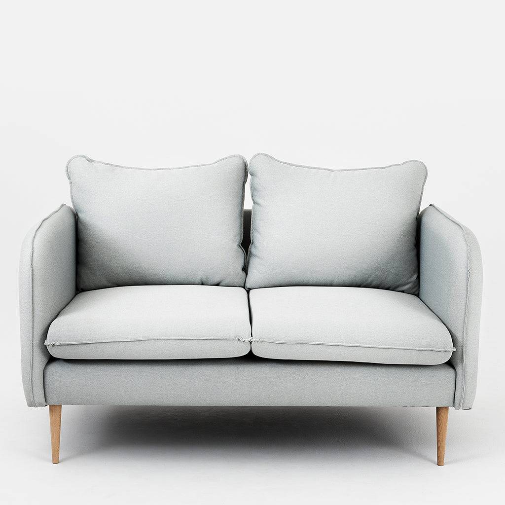 Sofa POSH WOOD 2-Sitzer - Platin, Natur