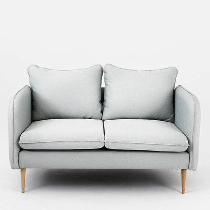 Sofa POSH WOOD 2-Sitzer - Platin, Natur
