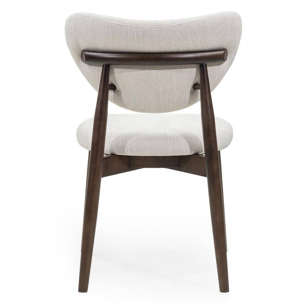 Esszimmerstuhl JULIETTE, beige/Nussbaum