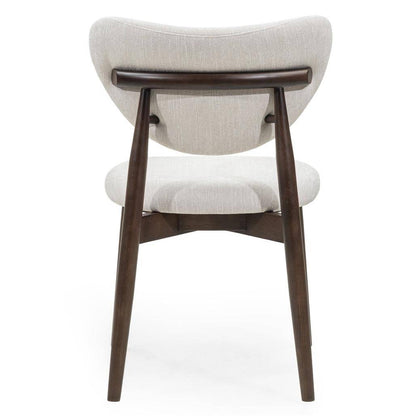 Esszimmerstuhl JULIETTE, beige/Nussbaum