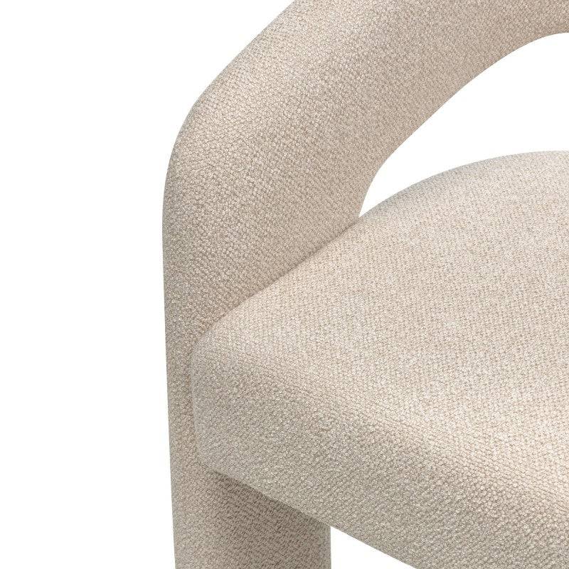 JOEL Sgabello rivestito beige
