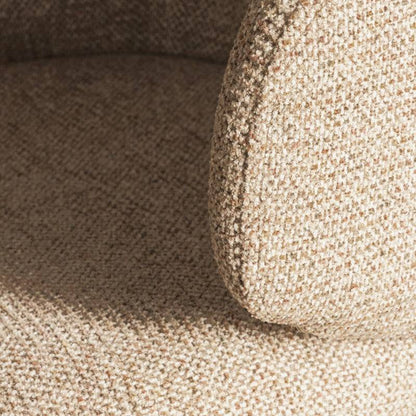 PERLA Poltrona Girevole Mocha con Gambe Nere
