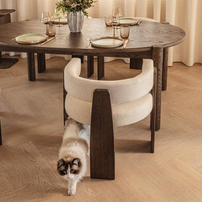 Sedia da Pranzo MOCHA Beige e Rovere Mocha