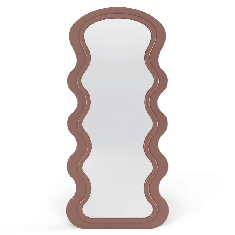 Specchio SELLEG 177x75 cm, forma organica, beige mousse
