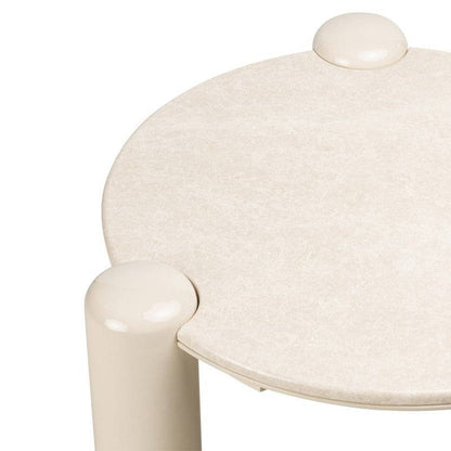 Tavolino da caffè NORREL 86 cm, beige/marmo