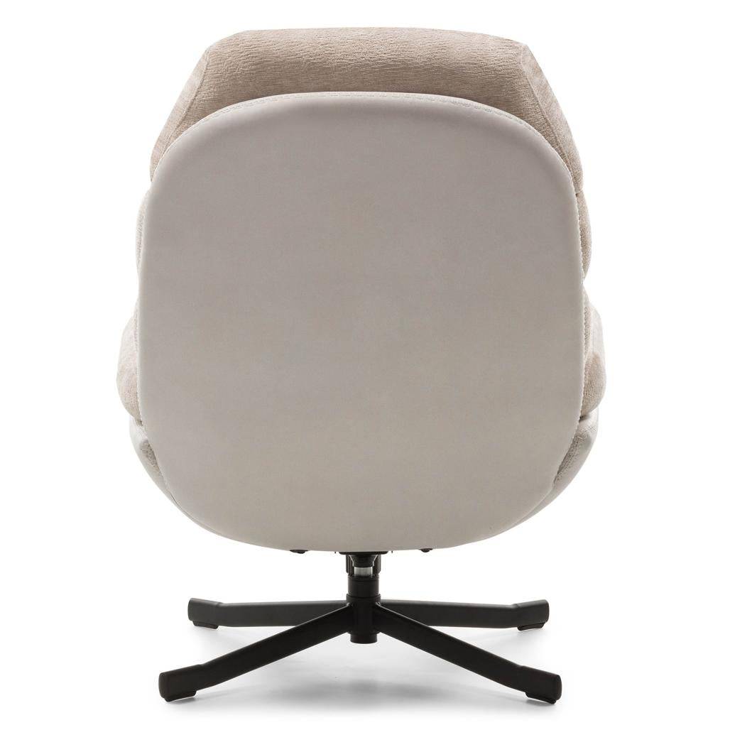 Poltrona Girevole UNO, beige con poggiapiedi