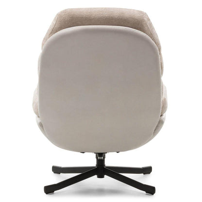 Poltrona Girevole UNO, beige con poggiapiedi