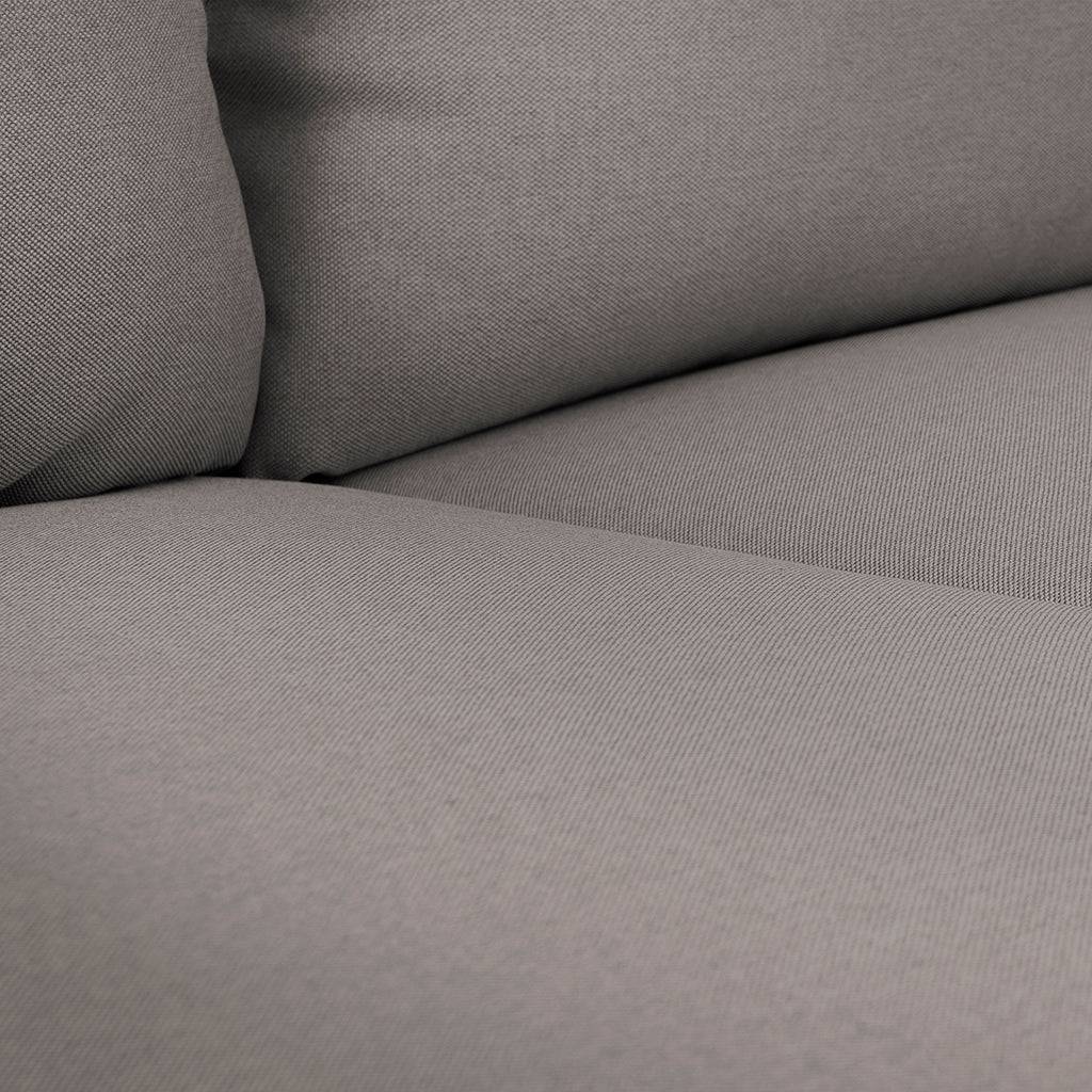 Sofa POSH WOOD 3-Sitzer - Stahl, Naturholz