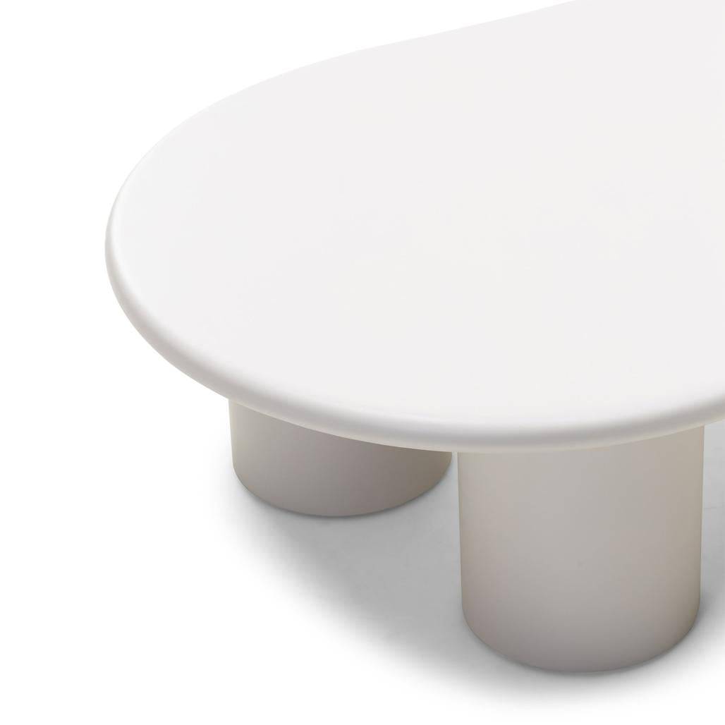 Couchtisch NUBE grau-beige abgerundete Formen