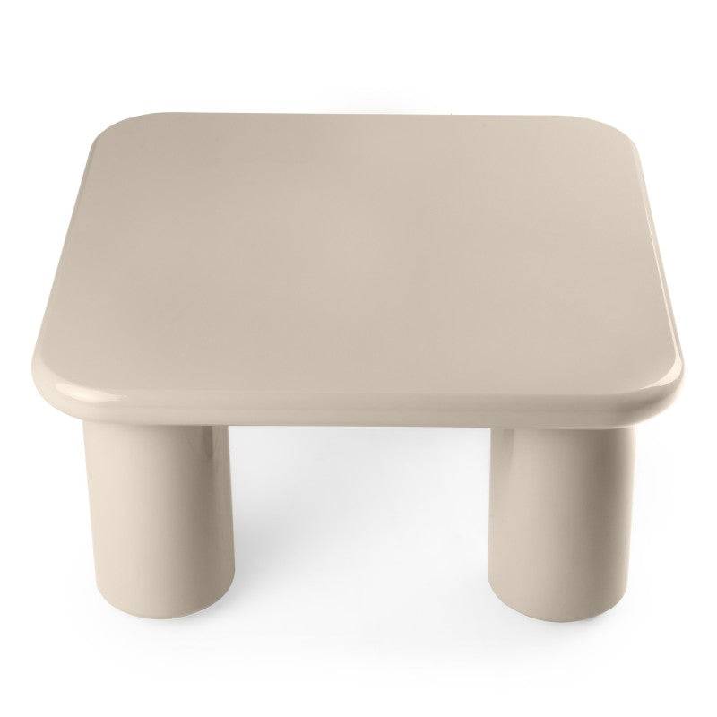 Tavolino MURIEN 70 cm, beige scuro, lucido