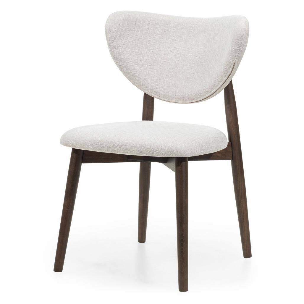 Esszimmerstuhl JULIETTE, beige/Nussbaum
