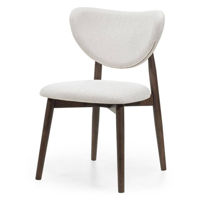 Esszimmerstuhl JULIETTE, beige/Nussbaum