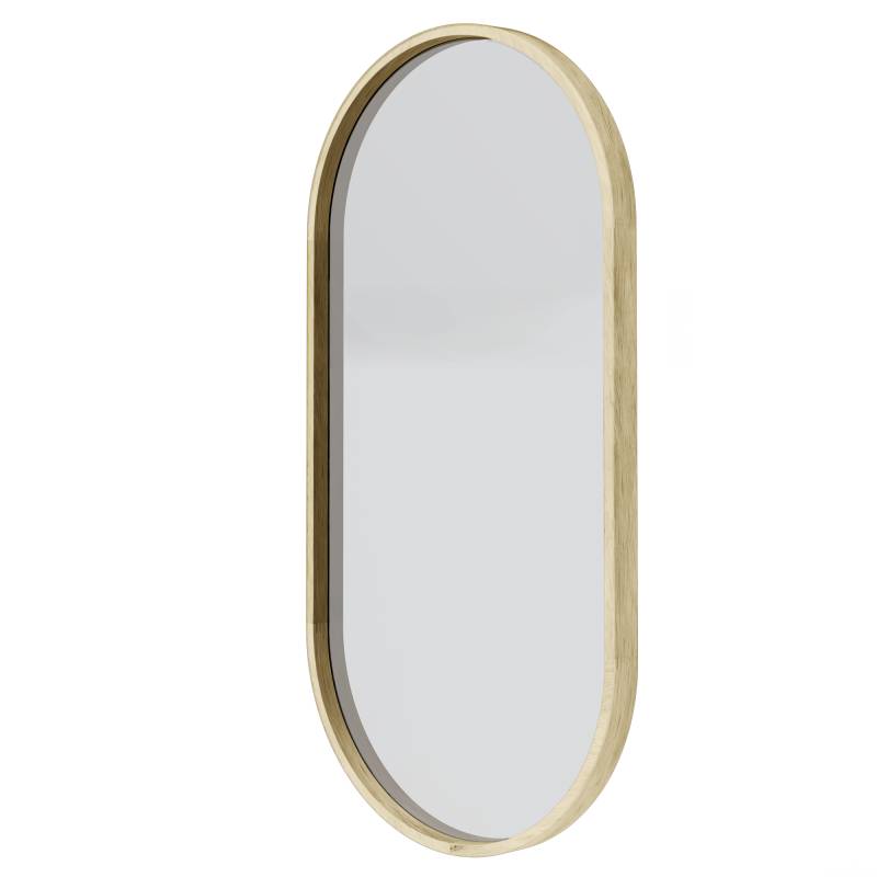 Specchio SIMPLE 45x90 cm, forma ovale, legno naturale