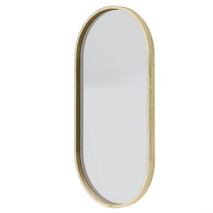 Specchio SIMPLE 45x90 cm, forma ovale, legno naturale