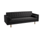 TOPIC WOOD Sofa Bed, Carbon, Natural Wood