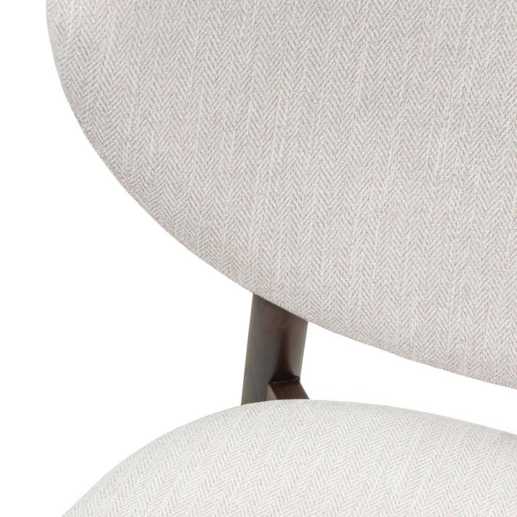 Esszimmerstuhl JULIETTE, beige/Nussbaum