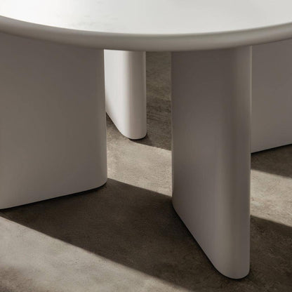 Tavolo da Pranzo MOLIQ 120 cm, Rotondo, Beige Grigio