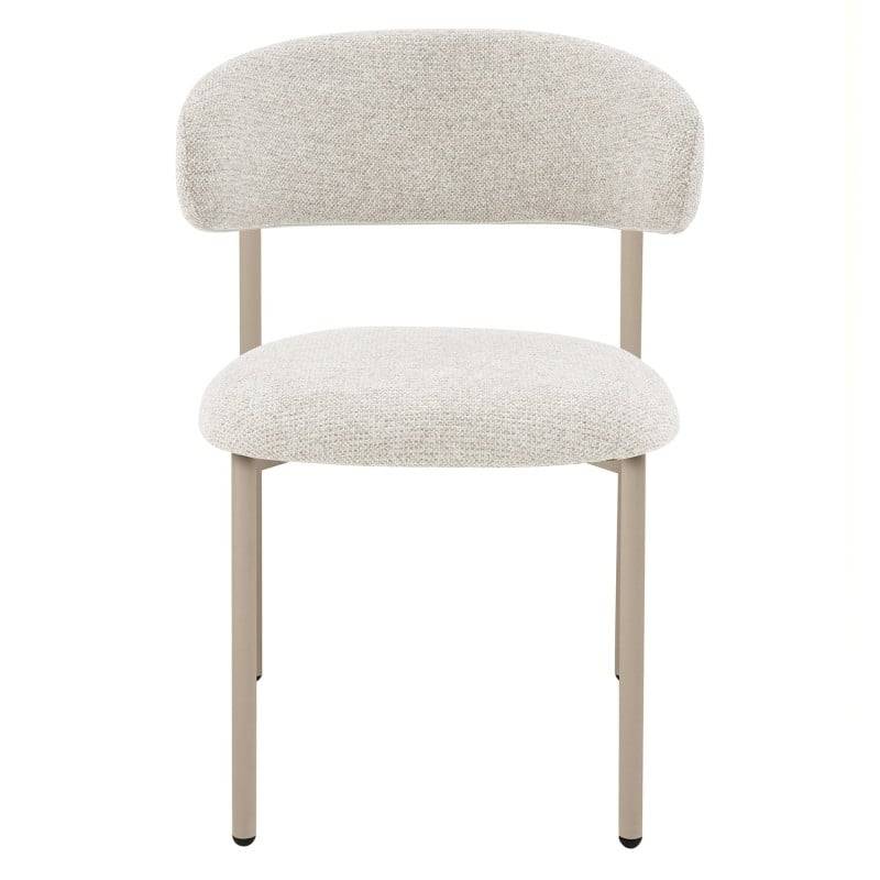 Sedia da pranzo rivestita, beige