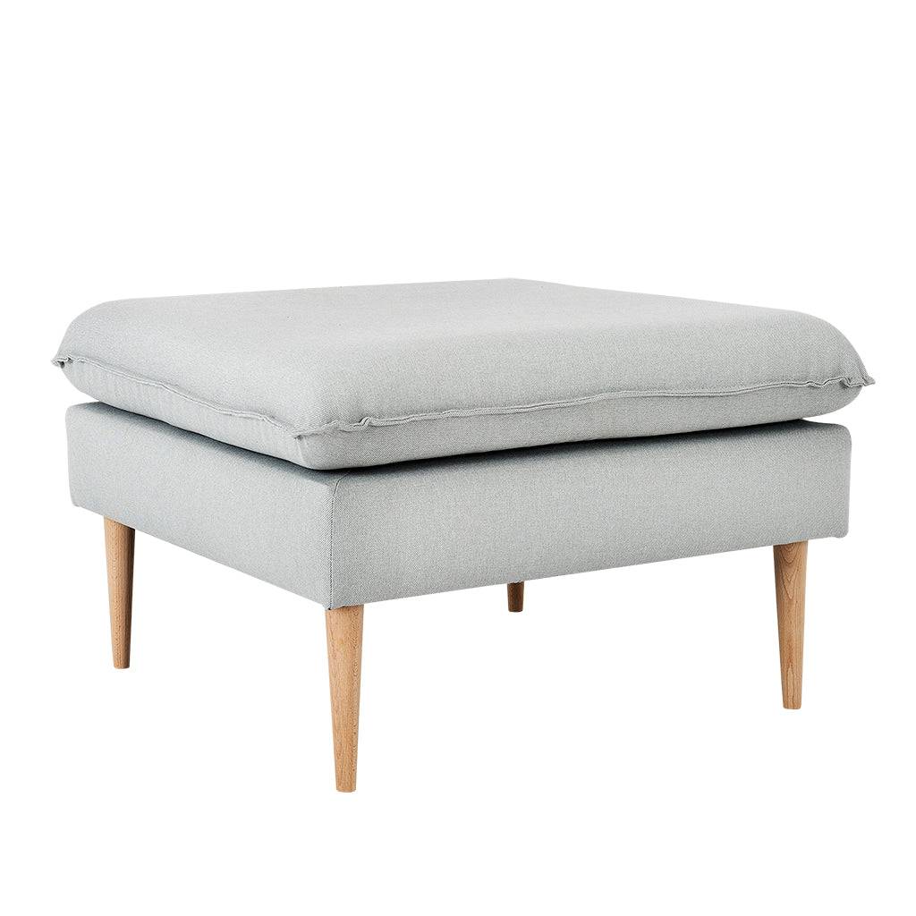 Pouf POSH WOOD - Platino, Legno Naturale