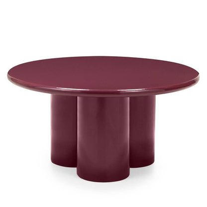 Tavolino BURGUN 80 cm, bordeaux, finitura lucida