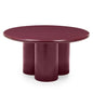 BURGUN Coffee table 80 cm, bordeaux, glossy finish