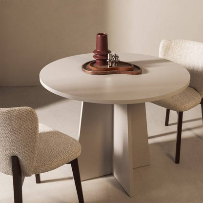 Tavolo da pranzo rotondo ERLO 100 cm, cashmere