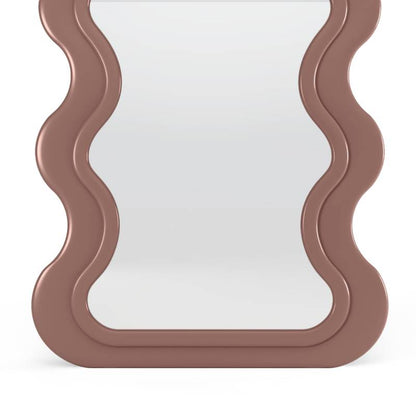 Specchio SELLEG 177x75 cm, forma organica, beige mousse