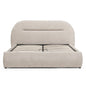 Gepolstertes Bett MALANEL 160x200 cm, hellbeige, abgerundet