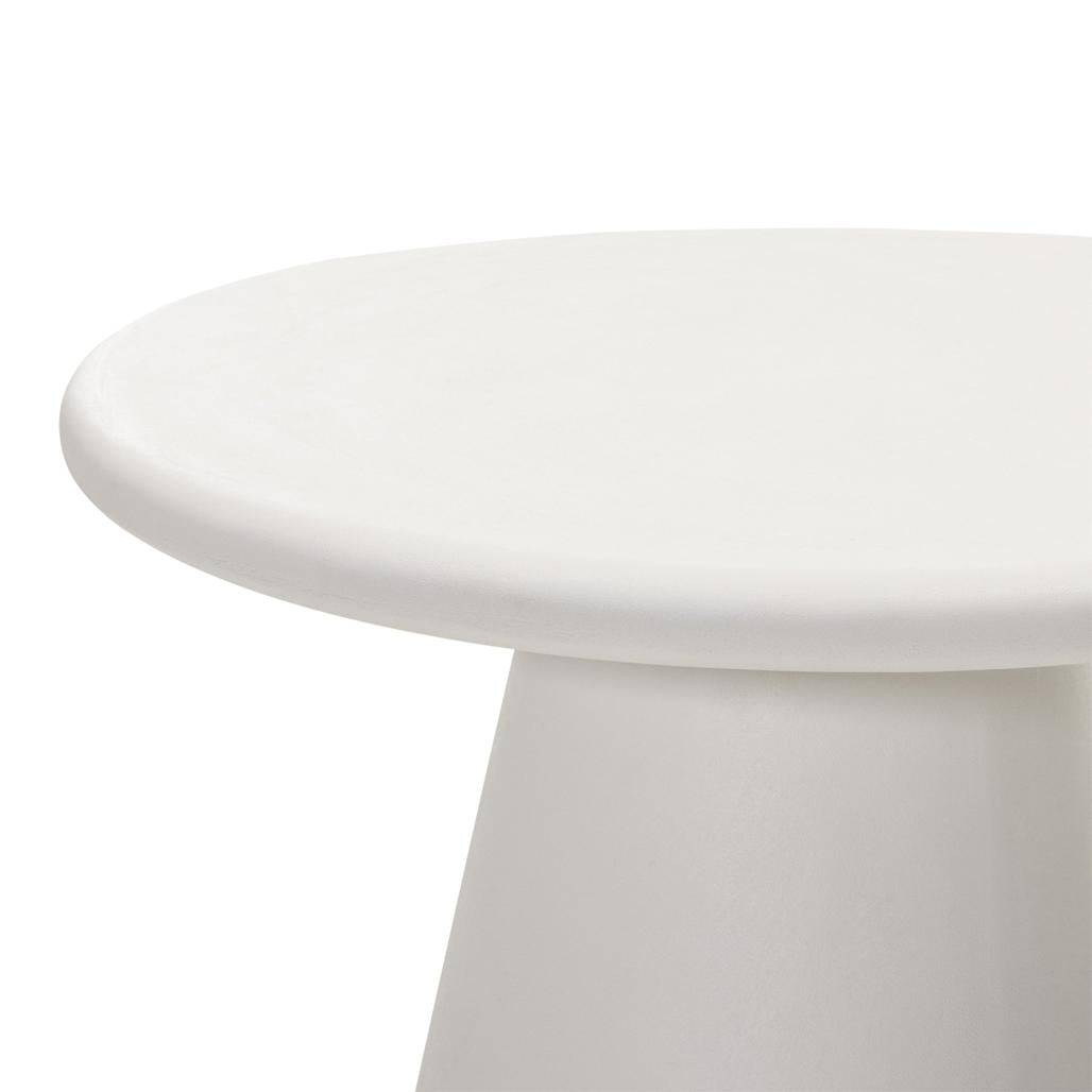 Tavolino da caffè METRE 60 cm, rotondo, ecru, microcemento