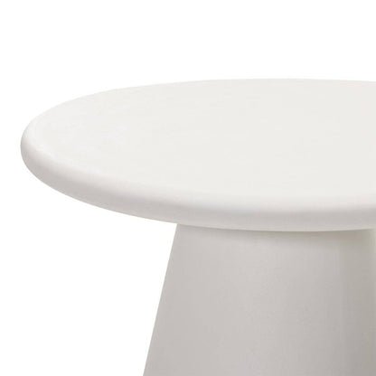 Tavolino da caffè METRE 60 cm, rotondo, ecru, microcemento